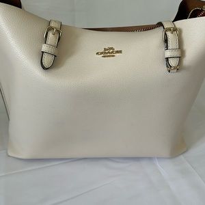 Cream coach bag